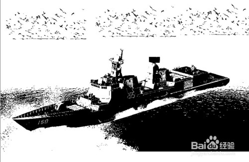 055型驱逐舰的简笔画