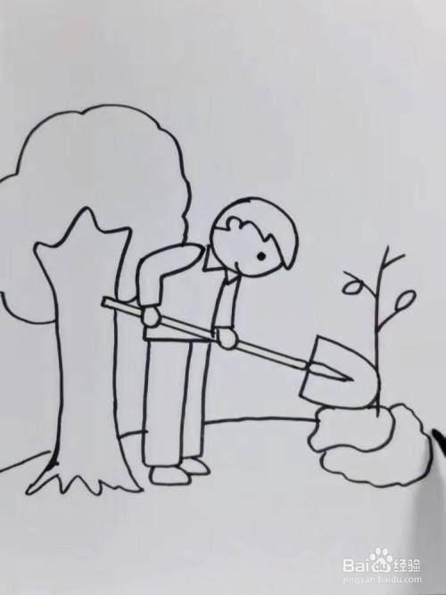 植树节绘画教程