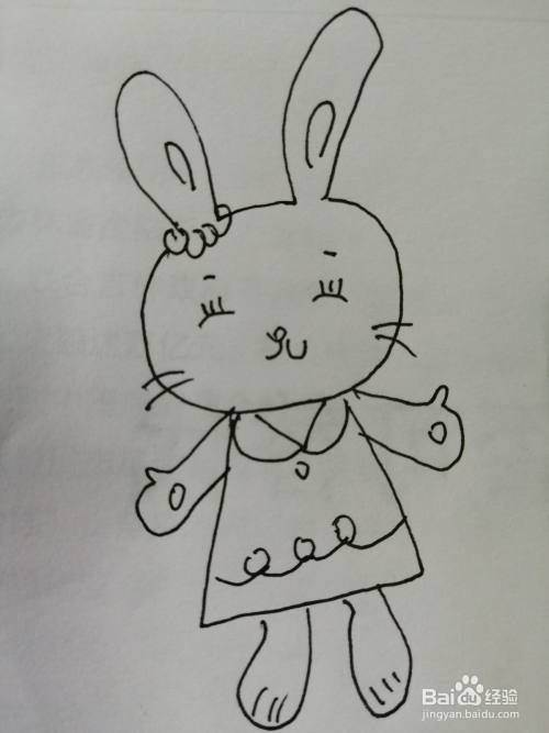 活泼的小兔子怎么画