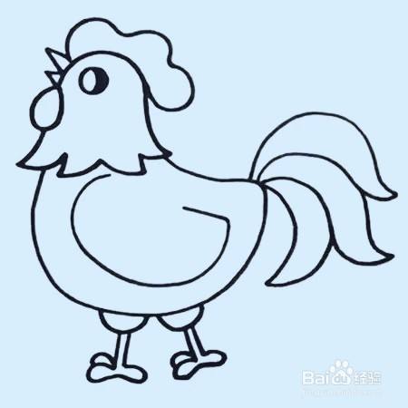 如何描绘一只大公鸡
