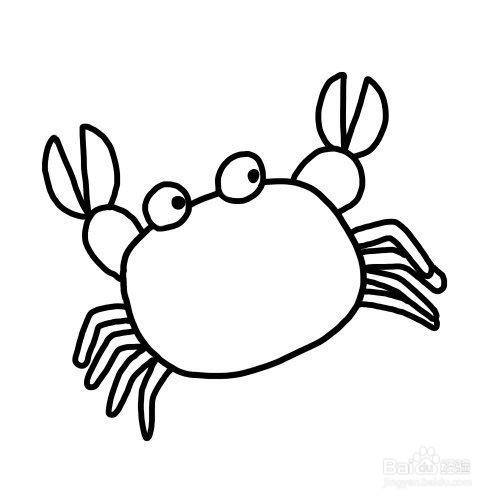 螃蟹简笔画怎么画呢?