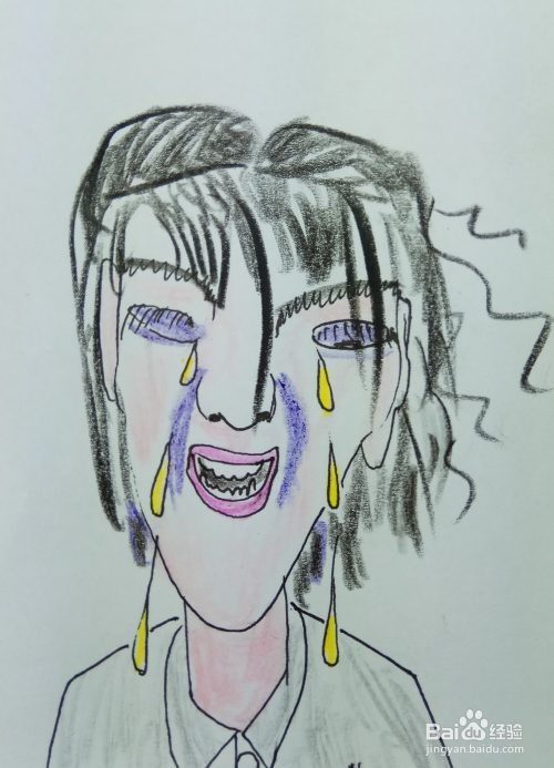 怎样画简笔画"哭泣的女人"?