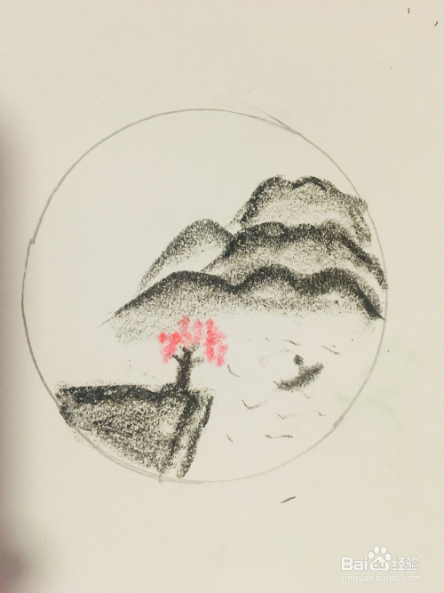 如何用油画棒画一幅简单的风景画