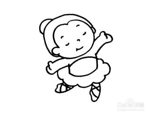 跳芭蕾舞的女孩的画法