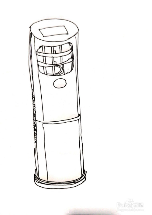 圆柱形空调简笔画怎么画