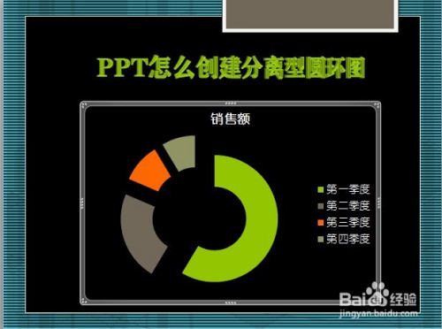 ppt怎么创建分离型圆环图