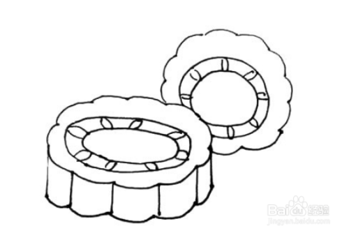 中秋节月饼简笔画