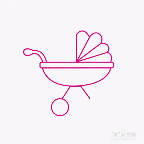 婴儿车的简笔画怎么画?