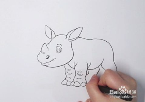 犀牛的简笔画怎么画