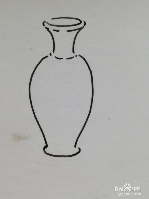 怎么画红色花瓶简笔画