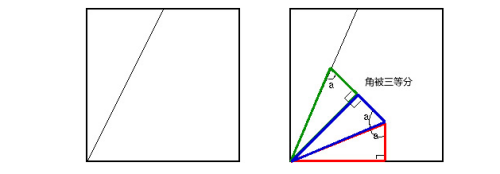 折纸中如何把角三等分 三等分角的方法图解
