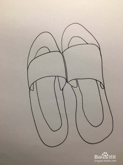 画一双拖鞋 拖鞋简笔画 儿童涂鸦画 儿童美术