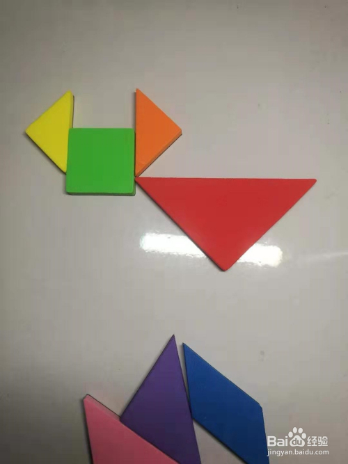 如何用七巧板拼动物:狐狸 金鱼 乌龟 牛