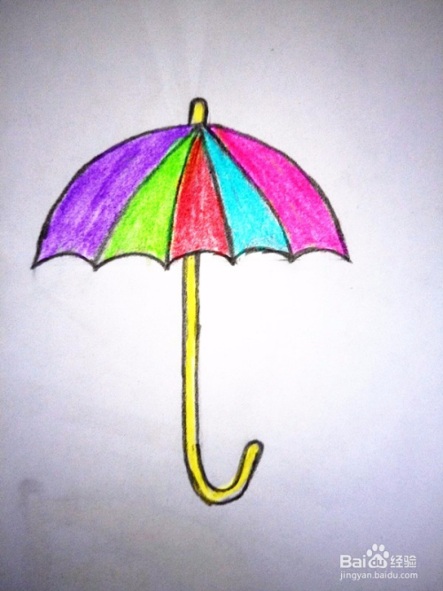 雨伞的简单画法
