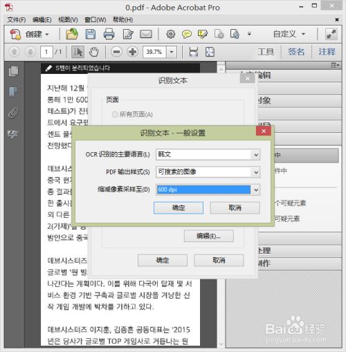 在弹出的对话框中选择要识别的图像文件,从而创建了一个pdf文件