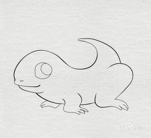 简笔画-蜥蜴的简笔画法