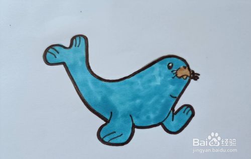 怎样画一只海豹