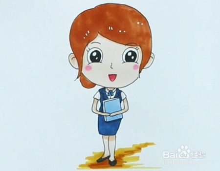 秘书的简笔画怎么画