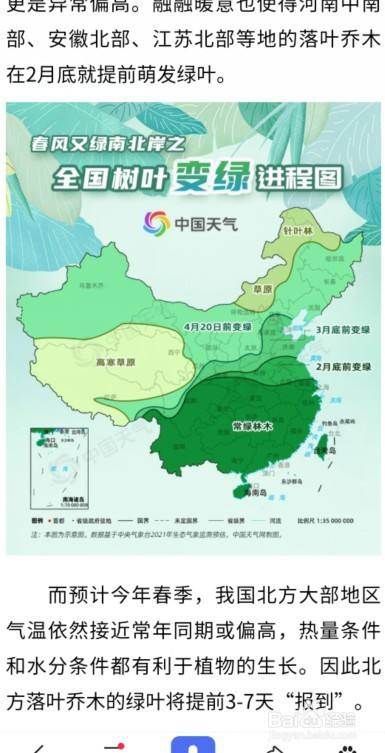 全国树叶变绿地图在哪看