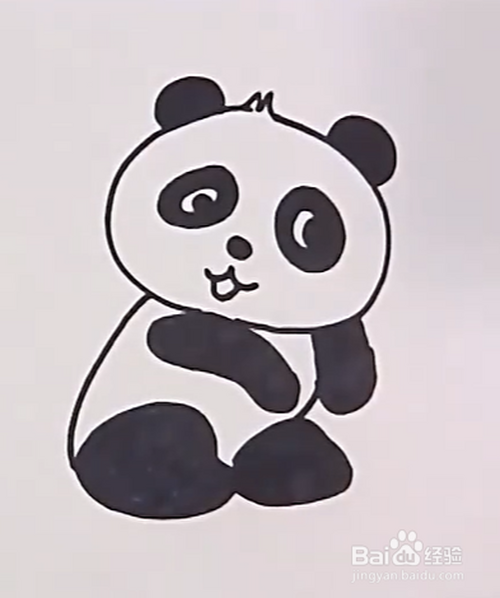熊猫的简笔画画法