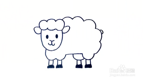 少儿简笔画——如何用彩笔一笔一笔画绵羊?