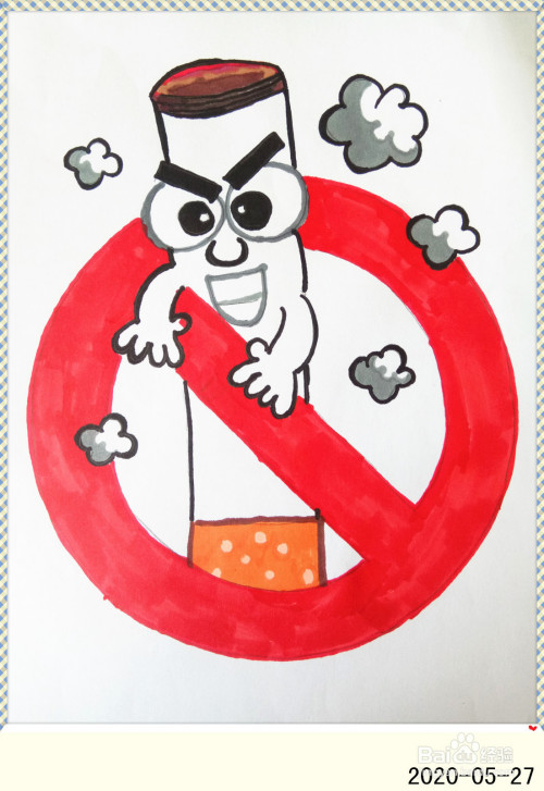 禁止吸烟的简笔画怎么画?