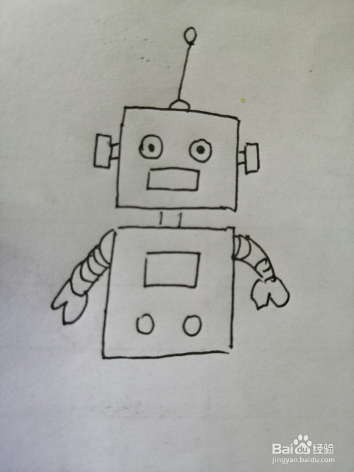 简笔画机器人怎么画