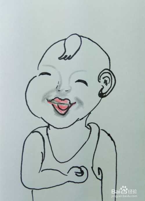 怎样画简笔画"爱笑的小男孩"?