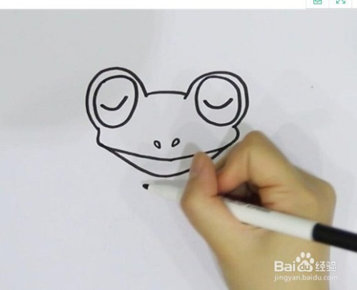 简笔画系列-睡觉的青蛙简笔画