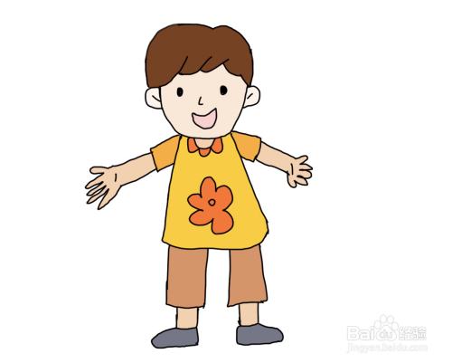 怎么画六一儿童节彩色简笔画可爱的小朋友?