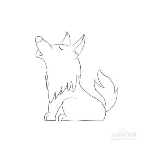 简笔画:一匹来自北方的狼