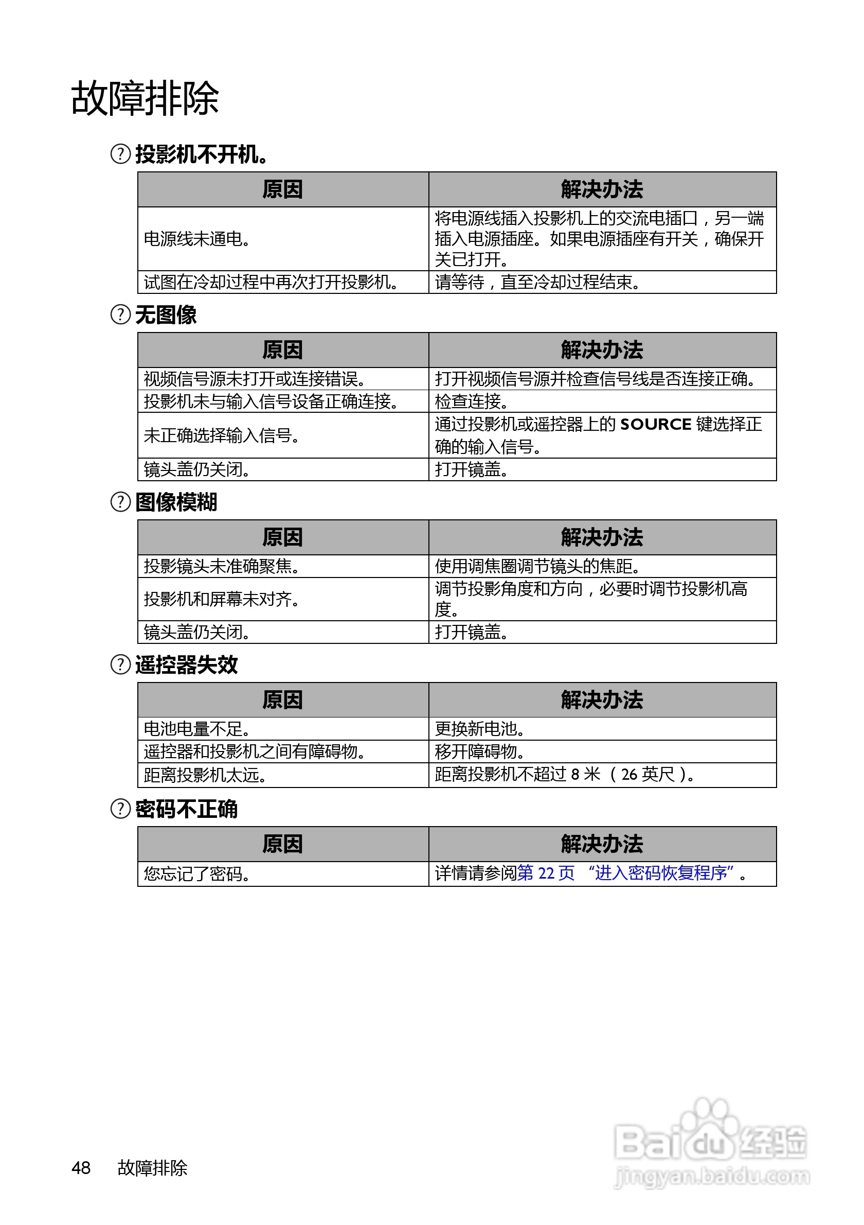 明基ep8830d投影机说明书:[5]