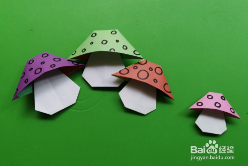 幼儿园手工折纸——蘑菇