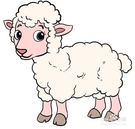 怎么画可爱的小羊羔?