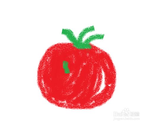 简笔画如何画一个西红柿?