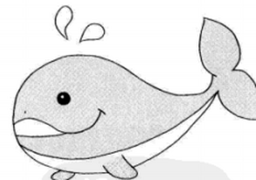 怎么简单画一个鲸鱼?