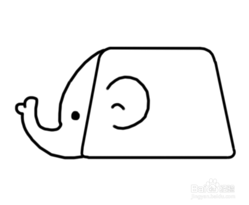 几何简笔画:小象.