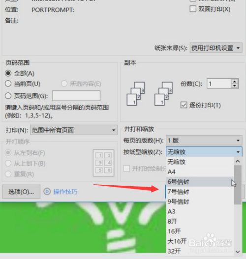 选择缩放类型 选择所需要缩放的类型(本条经验以缩放a4.