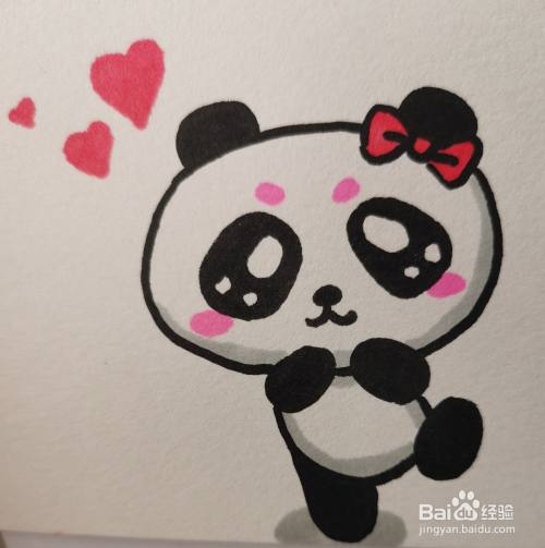 今天咱们一起画一只简单又可爱的熊猫吧.