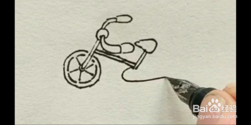 自行车简笔画视频教程