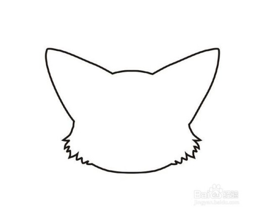 首先我们画出狐狸的头部.