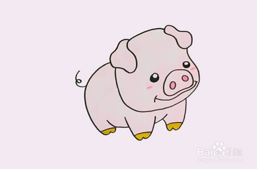 可爱的小动物简笔画,这次我们来画一只胖胖的小猪.