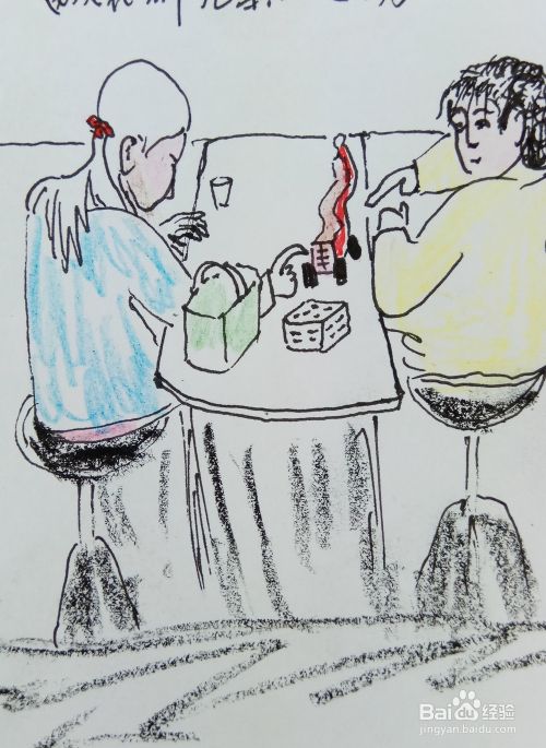 怎样画简笔画"一起玩耍"?