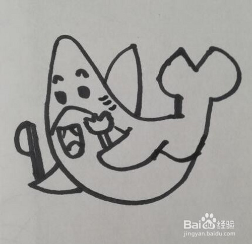 儿童简笔画 鲨鱼的画法 鲨鱼的简笔画