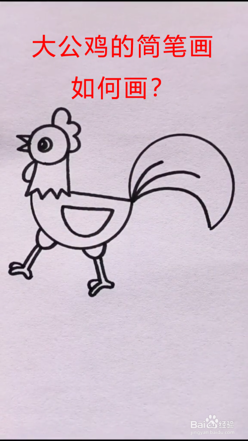 大公鸡的简笔画如何画?