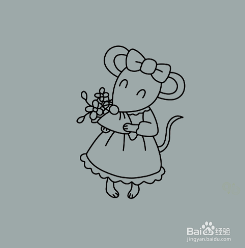 如何手工画可爱的老鼠简笔画?