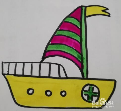 本期讲解:如何简单几笔就能画出帆船,仅供学习和交流 喜欢画画的童鞋
