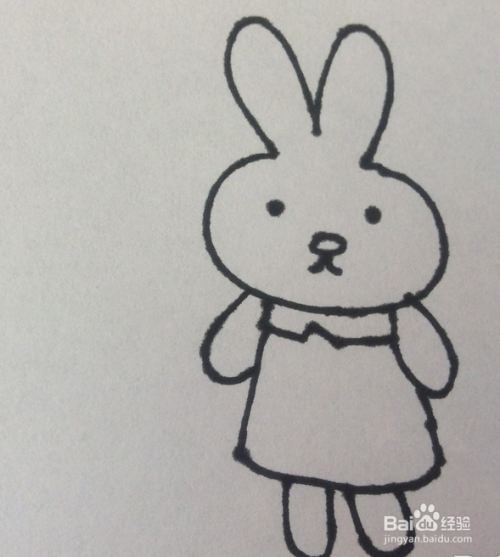 如何画兔子的儿童画?