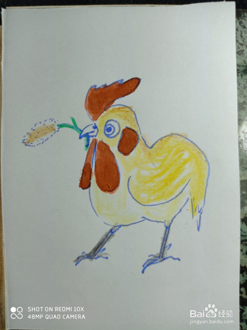 怎样画简笔画骄傲的大公鸡?