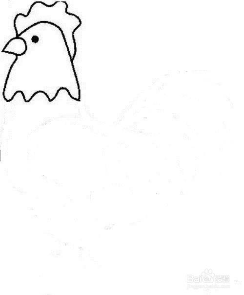 大公鸡的简笔画怎么画呢?